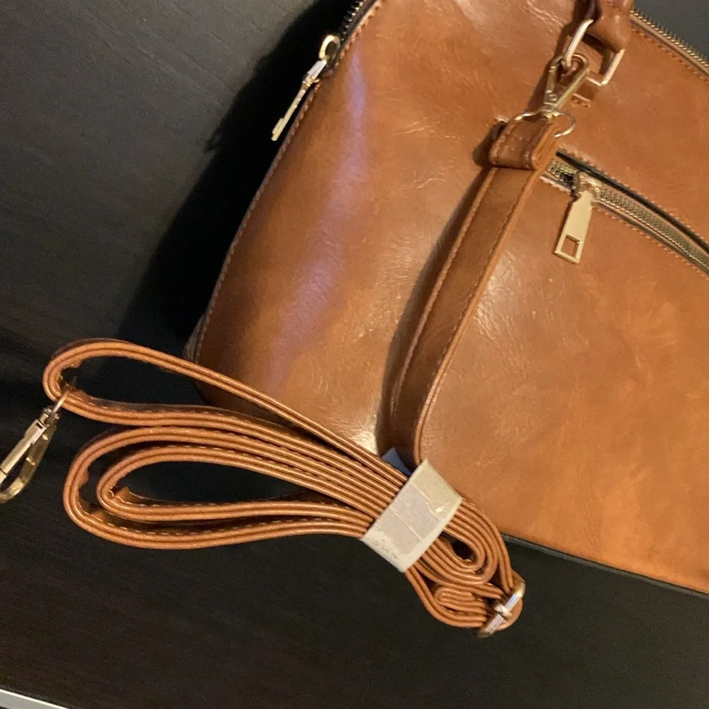 Gloria Vanderbilt Tan Dome Satchel